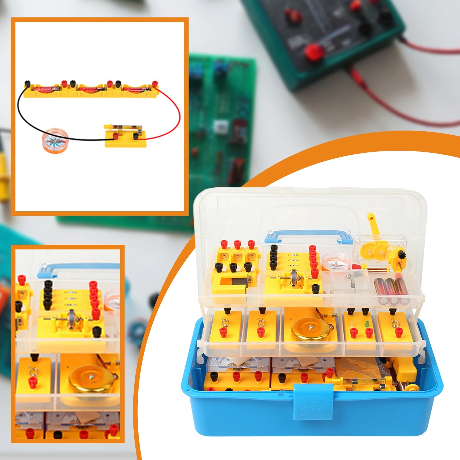 Electricity and Magnetism Kit Electricity Discovery Circuit Learning Kits Physics Basic Circuit Board Kit for Students Classroom