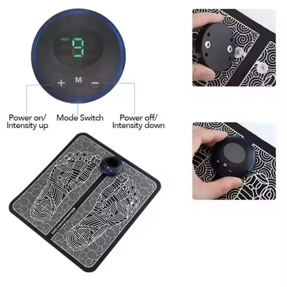 Electric Foot Massage Mat - Muscle Massage Relaxation, Relief Pain, Improve Blood Circulation, EMS Feet Acupoints Mat Relaxation