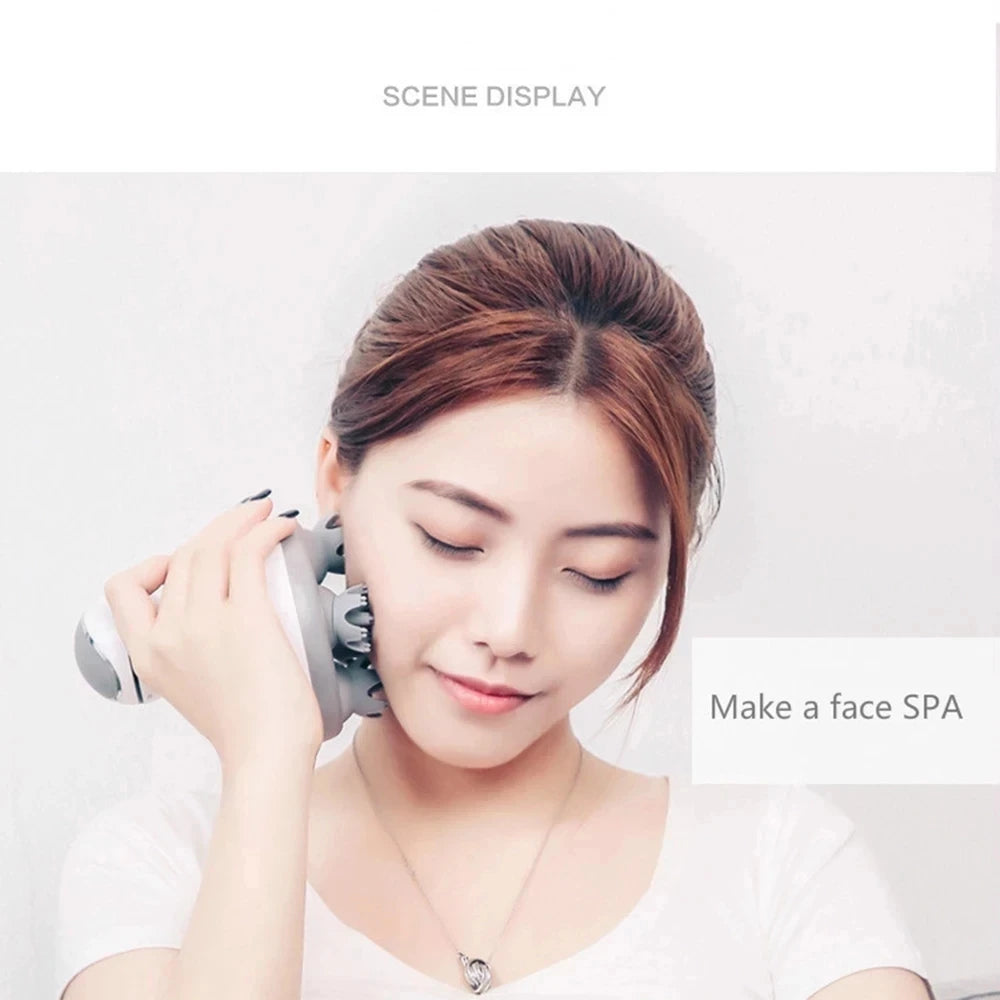 Electric Head Massager 3D Wireless Scalp Massager Body Massage Health Care Shoulder Neck Deep Tissue Kneading Massage