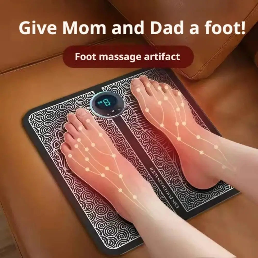 Electric Foot Massage Mat - Muscle Massage Relaxation, Relief Pain, Improve Blood Circulation, EMS Feet Acupoints Mat Relaxation