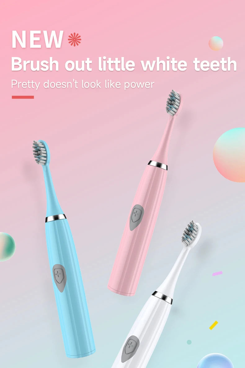 Electric Toothbrush for Adults Soft DuPont Bristle Portable Battery Endurance IPX7 Waterproof Intelligent Effective Oral Care