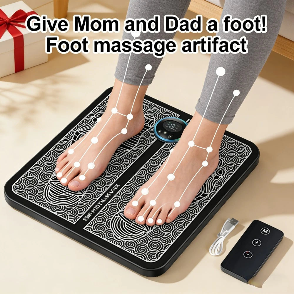 Electric Foot Massage Mat - Muscle Massage Relaxation, Relief Pain, Improve Blood Circulation, EMS Feet Acupoints Mat Relaxation