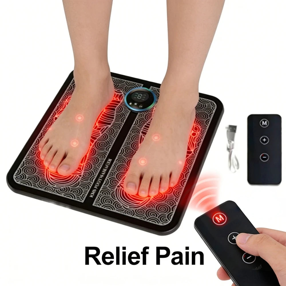 Electric Foot Massage Mat - Muscle Massage Relaxation, Relief Pain, Improve Blood Circulation, EMS Feet Acupoints Mat Relaxation